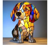 JSvsza Lampe Corgi et lampe carlin-Lampe de Chevet Carlin LED USB & Sculpture Décorative en Résine Artistique - Éclairage Doux pour Salon/Chambre, pour les amateurs de chiens (Beagle)