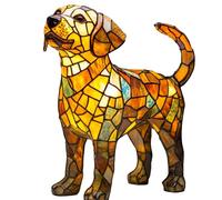JSvsza Lampe Corgi, Lampes Animalières Rétro - Corgi/Carlin/Bouledogue en Résine Teintée - Décoration Murale ou Bureau - pour Maison & Bureau, Golden Retriever