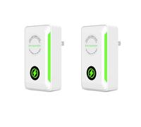 JSvsza Power Save Plug Boîte D'économie électrique, Smart Energy Saver 30W Prise D'économie D'énergie Automatique, Économiseur d'électricité 90-250V Prise UE, 2pack