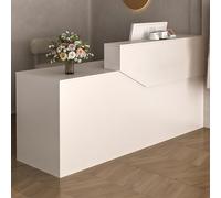 JSWHYBD Bureau de réception avec tiroirs et armoires, comptoir de Caisse en Bois Moderne et élégant, adapté aux Petits Salons, Salons de beauté, magasins de détail et Bureaux D1 150cm/59in