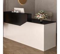 JSWHYBD Bureau de réception avec tiroirs et armoires, comptoir de Caisse en Bois Moderne et élégant, adapté aux Petits Salons, Salons de beauté, magasins de détail et Bureaux C2 100cm/39in