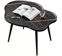JSWHYBD Table Basse en Forme de Nuage, Petites/Grandes Tables en Bois à Centre irrégulier, Modernes et Uniques du Milieu du siècle, pour Salon, Balcon et Bureau Black 31.5 * 23.6 * 15in