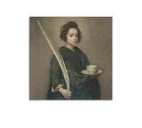 JSWLQ Diego Velazquez (Sainte Rufina) Poster mural sur toile pour décoration de salon 70 x 70 cm