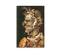 JSWLQ Giuseppe Arcimboldo (eau, 1566) - Impression sur toile pour décoration murale de salon, chambre à coucher - 40 x 60 cm