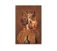 JSWLQ Giuseppe Arcimboldo (The Air 1566) Poster d'art mural à suspendre pour chambre à coucher 20 x 30 cm