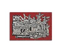JSWLQ Poster d'artistes Fernand Leger (The Red Parade) - Décoration murale à suspendre - Décoration d'intérieur - Pour chambre à coucher - 60 x 90 cm