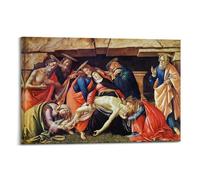 JSWLQ Sandro Botticelli (Lamentation of Christ, Early) Poster d'œuvres d'art cool Impression sur toile à suspendre Décoration d'intérieur Idée cadeau 30 x 45 cm
