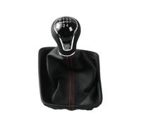JSYALMSLW Bouton Avec Cache Pommeau De Levier Manuel 5 Vitesses/6 Vitesses Pour Seat Leon III MK3 2012-2020 Noir/Rouge Élégant Tête De Levier De Vitesses 1 Bouton Avec Cache-Poussière(5 Speed Red)