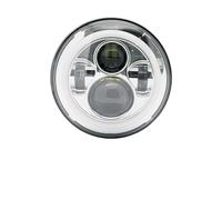 JSYALMSLW Phare Avant Moto DOT E9 7 Pouces Avec Phare À LED À Œil Coudé Boîtier 7 Pouces Anneau Garniture Seau Support Montage Phare 7 Phares avant pour moto(1pc headlights6)