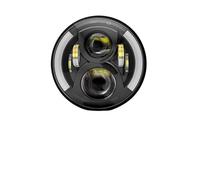 JSYALMSLW Phare Avant Moto DOT E9 7 Pouces Avec Phare À LED À Œil Coudé Boîtier 7 Pouces Anneau Garniture Seau Support Montage Phare 7 Phares avant pour moto(1pc headlights2)