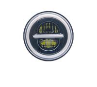 JSYALMSLW Phare Avant Moto DOT E9 7 Pouces Avec Phare À LED À Œil Coudé Boîtier 7 Pouces Anneau Garniture Seau Support Montage Phare 7 Phares avant pour moto(1pc headlights11)