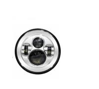 JSYALMSLW Phare Avant Moto DOT E9 7 Pouces Avec Phare À LED À Œil Coudé Boîtier 7 Pouces Anneau Garniture Seau Support Montage Phare 7 Phares avant pour moto(1pc headlights4)