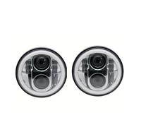 JSYALMSLW Pour Sportster 1200 883 Pour Dyna Pour Triumph Iii 3 Pour Street Speed Triple Shadow Phare LED Pour Voiture 5.75 Pouces Phares avant pour moto(Chrome 2PCS)