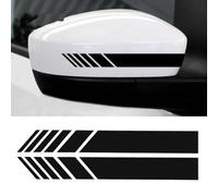 JSYDMA 2 PCS Autocollants pour rétroviseur,Convient pour Renault Clio 5 RS, Accessoires pour rétroviseur de Voiture,1-Black