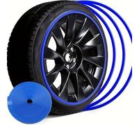 JSYDMA Autocollants décoratifs pour Roues de Voiture,Compatible pour VW Golf 7 MK7 VII 7.5 R-Line, pièces détachées Automobiles,Blue