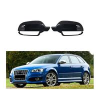 JSYDMA Voiture Coque Rétroviseur pour Audi A3 8P 2008-2013, Accessoires Voiture Rétroviseur Couvercles Garniture, Installation Facile,B-Painted Black