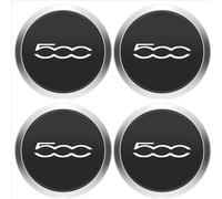 JSYJCF 4 PièCes Cache-Moyeux pour Fiat 500 133mm, Roue Jante DéCoration Accessoires Centre De Jante Capuchons De Voiture Moyeu