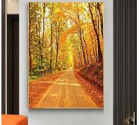 JSYWSM Affiche imprimée sur toile moderne représentant un paysage naturel avec des arbres et du soleil (60 x 80 cm, sans cadre), idéale pour la décoration familiale et intérieure.