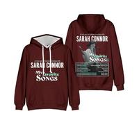 JSZHCB Sarah Connor My Favorite Song 2025 Sweat à Capuche,Unisexe Streetwear Casual Hip Hop Top,Marron,M