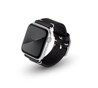 JT Berlin « Alex Bracelet vintage pour Apple Watch 42 mm/44 mm/45 mm/49 mm, bracelet de rechange en cuir souple, fermoir en acier inoxydable noir (taille S/M)