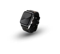 JT Berlin Alex II Bracelet vintage compatible avec Apple Watch 49 mm, 45 mm, 44 mm, 42 mm, en cuir, avec fermoir en acier inoxydable, noir