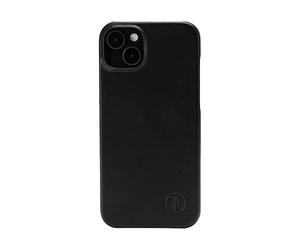JT Berlin BackCase Kreuzberg Housse en Cuir véritable Compatible avec Apple iPhone 15 [Clip-on-Cover Rigide résistante, Compatible Wireless Charging (Qi), Doublure intérieure Douce] Noir