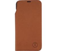 JT Berlin Étui à Rabat en Cuir véritable Compatible avec Apple iPhone 17 Pro Max (Deux emplacements intérieurs pour Cartes, Fonction Support, utilisable sans Restriction) - Cognac