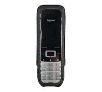 JT Berlin Housse de Protection Turnline pour Gigaset S650H Pro / S850/A / S850H/HX (Cuir véritable, Clip Ceinture pivotant à 8 Positions, fabriquée à la Main en Europe, Film Intelligent) Noir