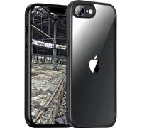 JT Berlin Pankow Hybrid Coque arrière Apple iPhone 16e noir, transparent chargement par induction, résistant aux chocs 11113