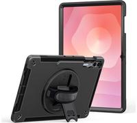 JT Berlin Rugged Étui de Protection avec Support Rotatif et Sangle pour Samsung Galaxy Tab S11 Ultra/S10 Ultra/S9 Ultra/S8 Ultra (dragonne rotative, Support S-Pen, accès Complet) Noir