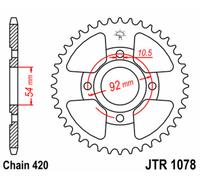JT SPROCKETS Couronne acier standard 1078 - 420