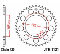 Jt Sprockets 420 Jtr1131.45 Steel Rear Sprocket Argenté 58t