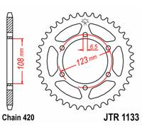 JT SPROCKETS Couronne acier standard 1133 - 420