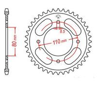 JT SPROCKETS Couronne acier standard 1219 - 428