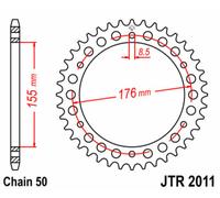 JT SPROCKETS Couronne acier standard 2011 - 530