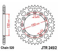 JT SPROCKETS Couronne acier standard 245/2 - 520