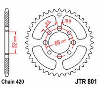 JT SPROCKETS Couronne Acier Standard - 420