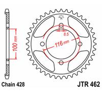 JT SPROCKETS Couronne acier standard 462 - 428
