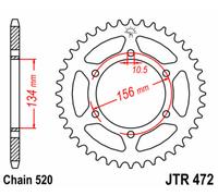 JT SPROCKETS Couronne acier standard 472 - 520