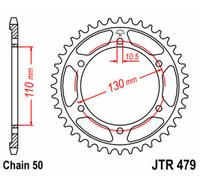 JT SPROCKETS Couronne acier standard 479 - 530