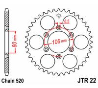 JT SPROCKETS Couronne Acier Standard - 520