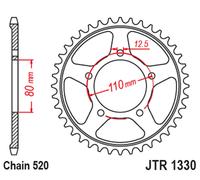 JT SPROCKETS Couronne Acier Standard - 520