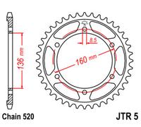 JT SPROCKETS Couronne Acier Standard - 520