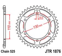 JT SPROCKETS Couronne Acier Standard - 525
