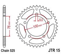 JT SPROCKETS Couronne acier standard - 525