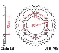 JT SPROCKETS Couronne Acier Standard - 530