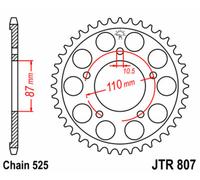 JT SPROCKETS Couronne acier standard 807 - 525