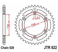 JT SPROCKETS Couronne acier standard 822 - 520