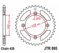 JT SPROCKETS Couronne acier standard 895 - 428