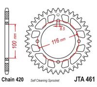 JT SPROCKETS Couronne aluminium ultra-light anti-boue 461 - 420